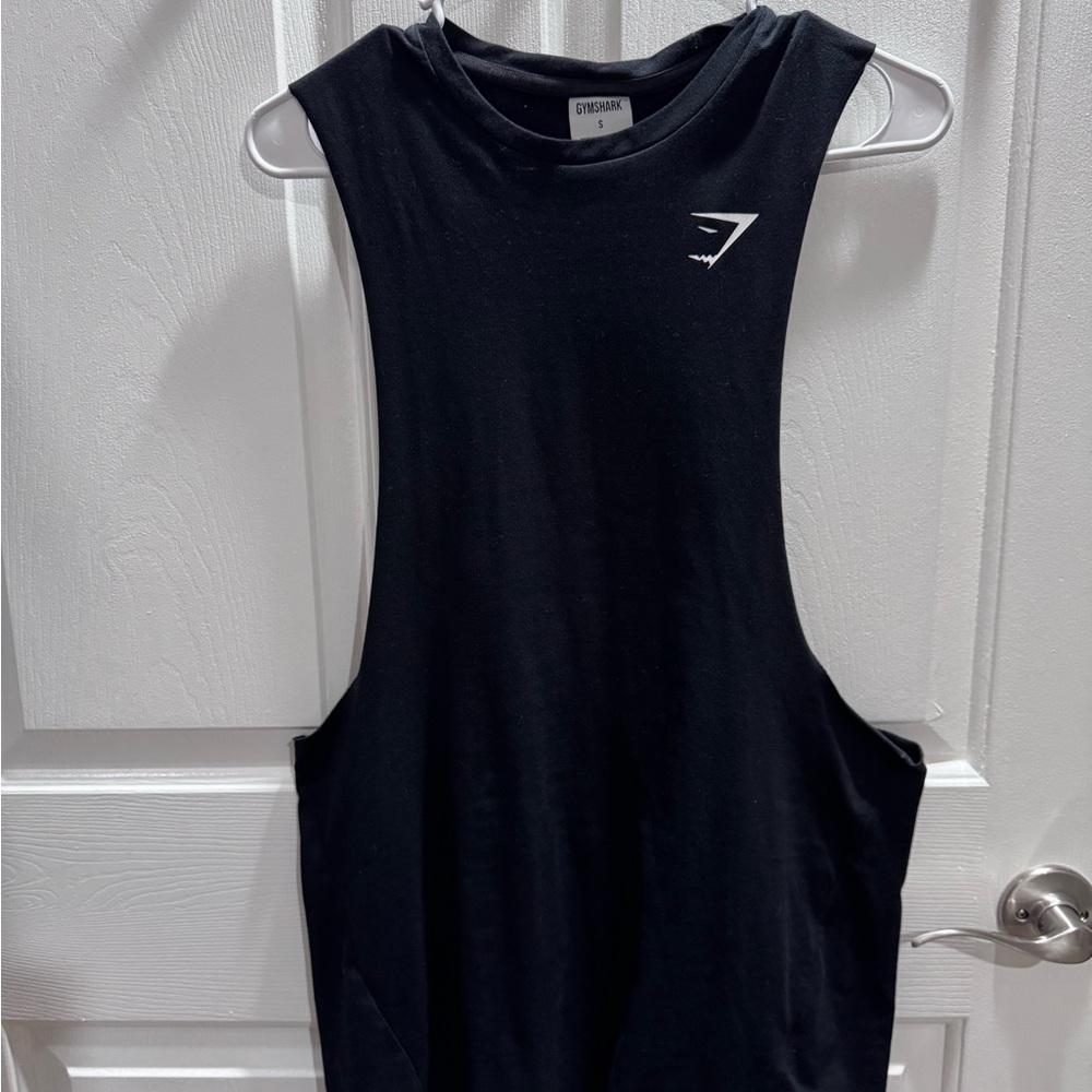 Gymshark Black Drop arm tank